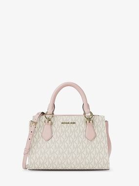 Michael Kors Marilyn Satchel - Pink And White